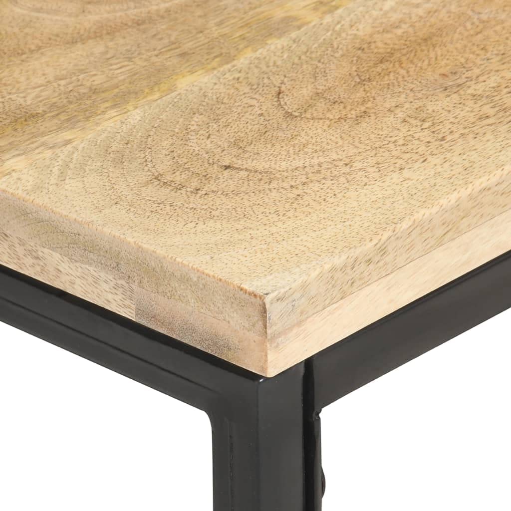 Foto 3 pulgar | Mesa Auxiliar Vidaxl  Estilo Granja  Madera Maciza De Mango Rugoso - Venta Internacional.