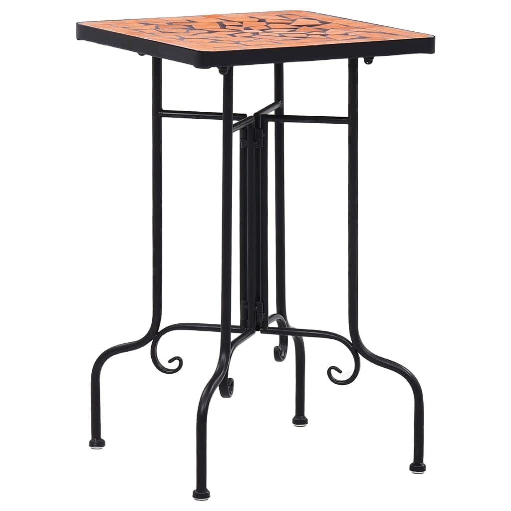 Mesa Auxiliar Vidaxl Para Exteriores Con Tapa De Cerámica De Terracota En Mosaico - Venta Internacional. $2,502