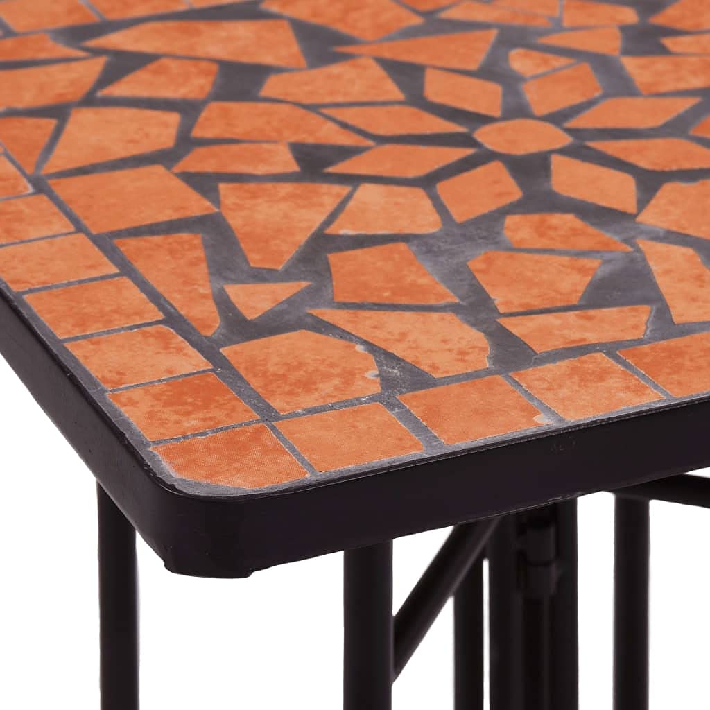 Foto 7 pulgar | Mesa Auxiliar Vidaxl Para Exteriores Con Tapa De Cerámica De Terracota En Mosaico - Venta Internacional.