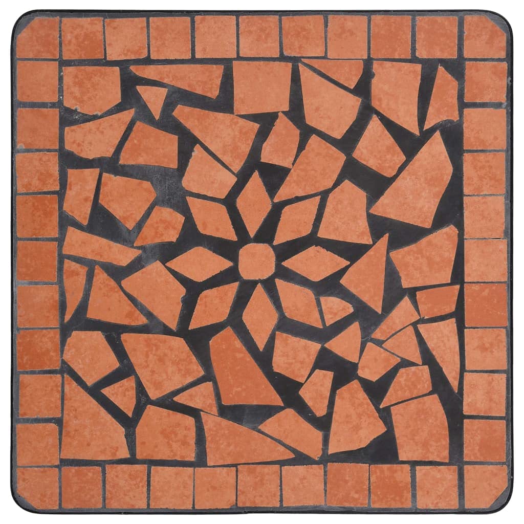 Foto 7 | Mesa Auxiliar Vidaxl Para Exteriores Con Tapa De Cerámica De Terracota En Mosaico - Venta Internacional.