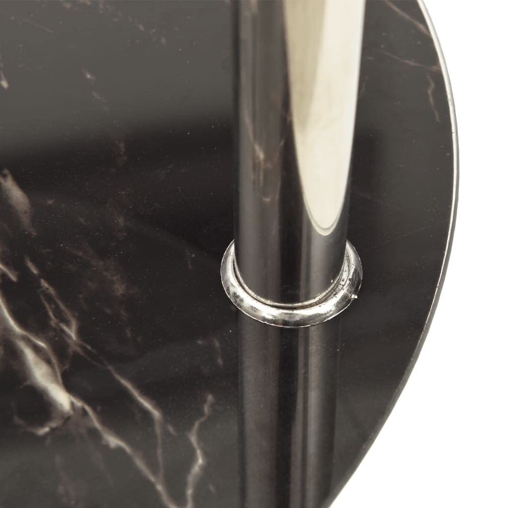 Foto 5 | Mesa Auxiliar Vidaxl Modern De 2 Niveles  15 Cm Con Tapa De Vidrio Templado - Venta Internacional.
