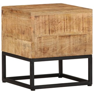 Foto 1 | Mesa Auxiliar Vidaxl De Mango Rugoso 30x30x33 Cm - Venta Internacional.