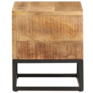 Foto 2 | Mesa Auxiliar Vidaxl De Mango Rugoso 30x30x33 Cm - Venta Internacional.