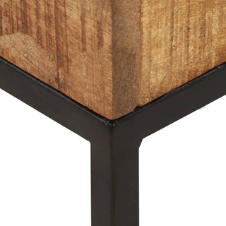 Foto 3 | Mesa Auxiliar Vidaxl De Mango Rugoso 30x30x33 Cm - Venta Internacional.