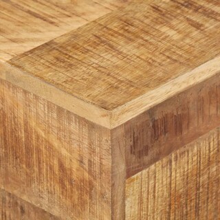 Foto 4 | Mesa Auxiliar Vidaxl De Mango Rugoso 30x30x33 Cm - Venta Internacional.