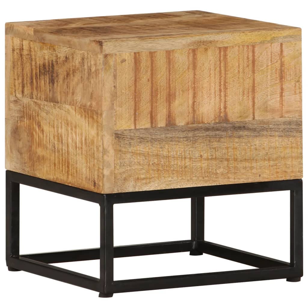 Foto 8 pulgar | Mesa Auxiliar Vidaxl De Mango Rugoso 30x30x33 Cm - Venta Internacional.