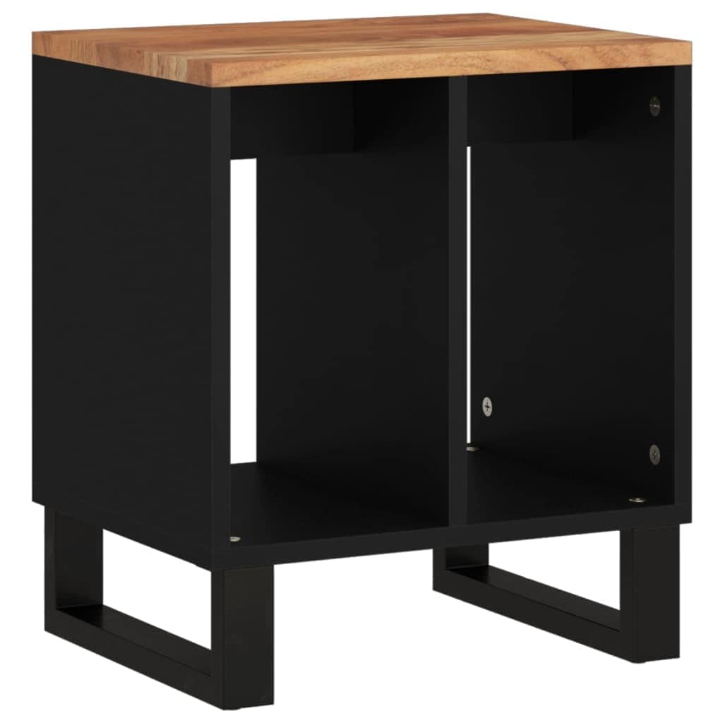 Mesa Auxiliar Vidaxl De Madera Maciza De Acacia Con Almacenamiento De 40 X 31 X 46 Cm - Venta Internacional. $2,031