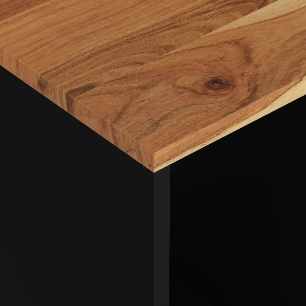Foto 7 pulgar | Mesa Auxiliar Vidaxl De Madera Maciza De Acacia Con Almacenamiento De 40 X 31 X 46 Cm - Venta Internacional.