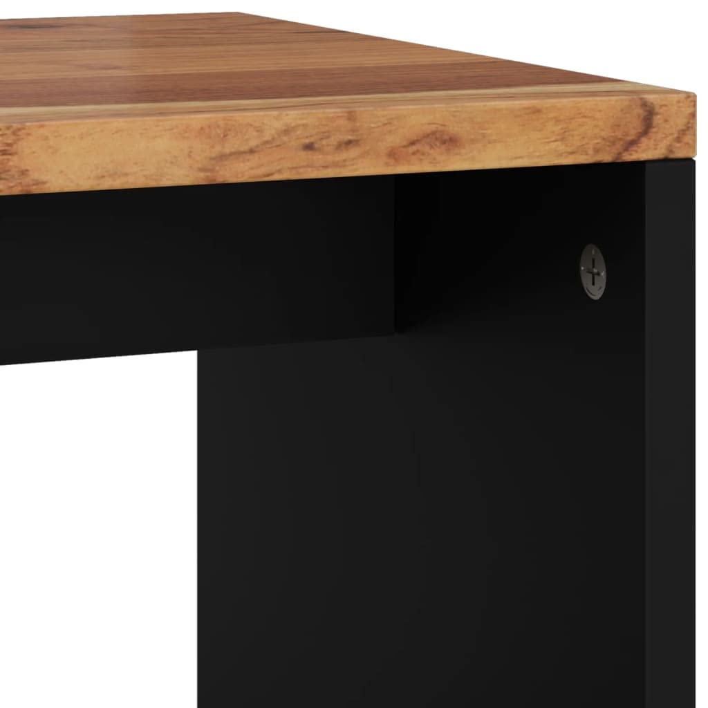 Foto 8 pulgar | Mesa Auxiliar Vidaxl De Madera Maciza De Acacia Con Almacenamiento De 40 X 31 X 46 Cm - Venta Internacional.
