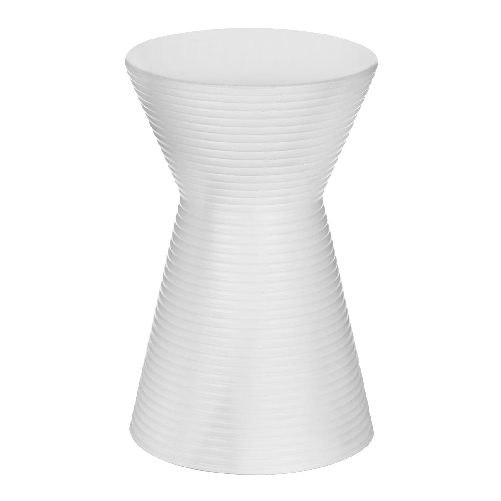 Foto 6 pulgar | Mesa Auxiliar Mdesign Redonda Con Forma De Reloj De Arena  Hormigón Blanco  56 Cm - Venta Internacional.