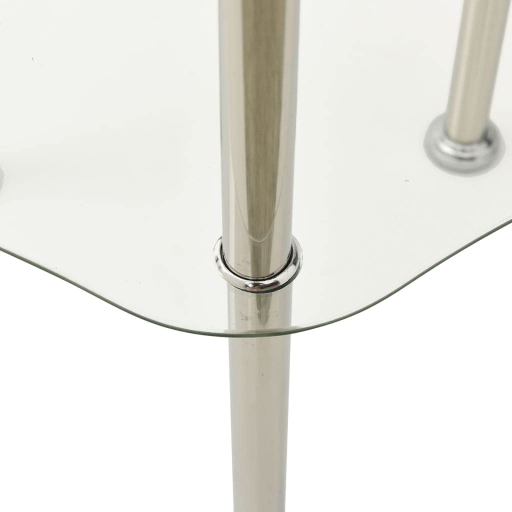 Foto 6 pulgar | Mesa Auxiliar Vidaxl De Vidrio Templado Transparente De 2 Niveles  38 X 38 X 50 Cm - Venta Internacional.
