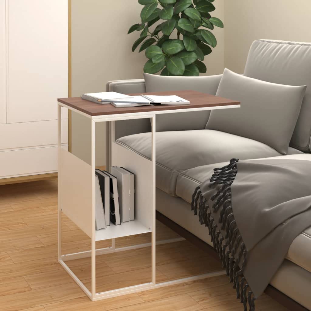 Foto 3 pulgar | Mesa Auxiliar Vidaxl Con Estructura De Hierro Y Madera Diseñada Con Almacenamiento - Venta Internacional.