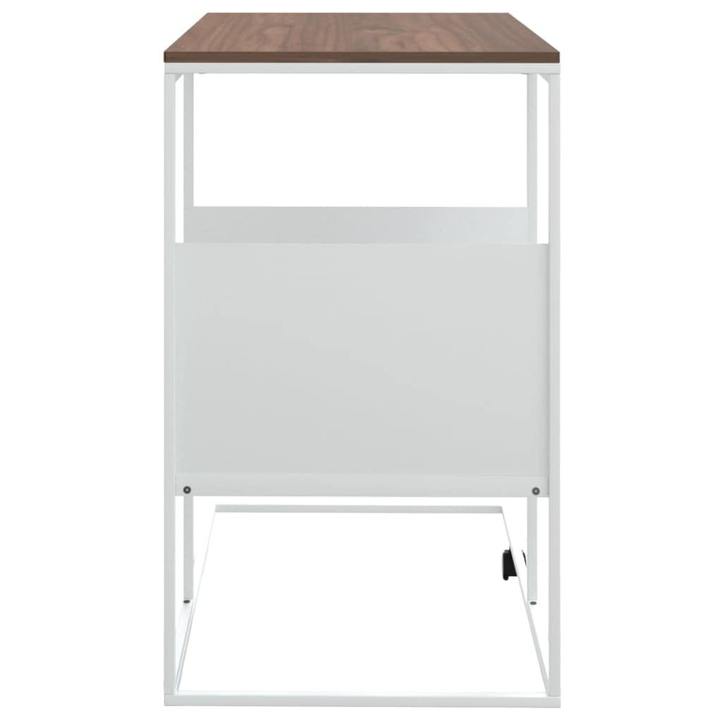 Foto 4 | Mesa Auxiliar Vidaxl Con Estructura De Hierro Y Madera Diseñada Con Almacenamiento - Venta Internacional.
