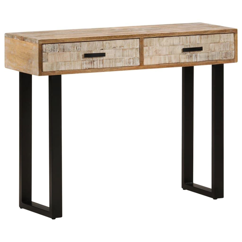 Mesa Consola Vidaxl Industrial De Mango Marrón 100x30x75 Cm - Venta Internacional.