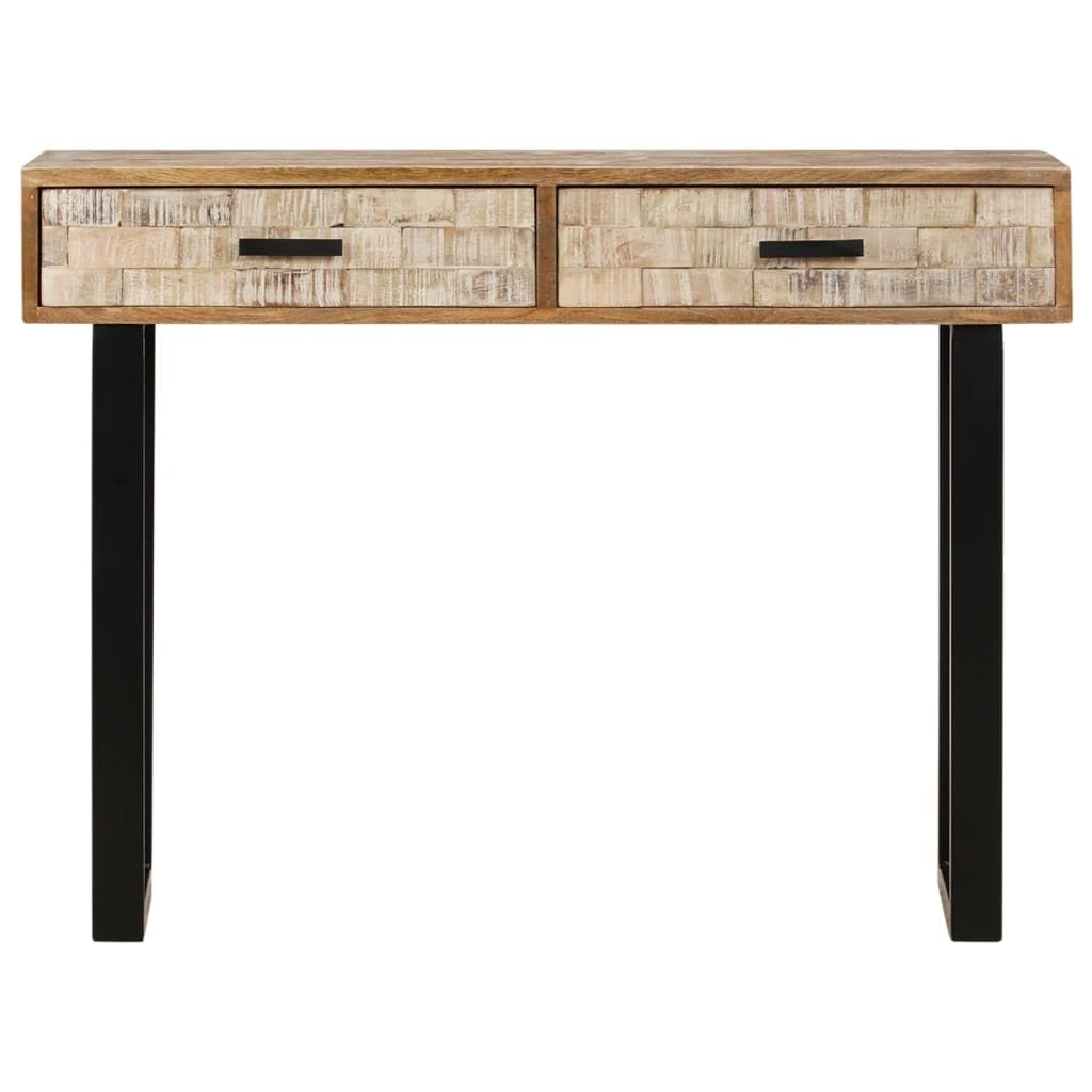 Foto 3 pulgar | Mesa Consola Vidaxl Industrial De Mango Marrón 100x30x75 Cm - Venta Internacional.
