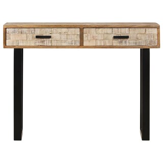 Foto 2 | Mesa Consola Vidaxl Industrial De Mango Marrón 100x30x75 Cm - Venta Internacional.