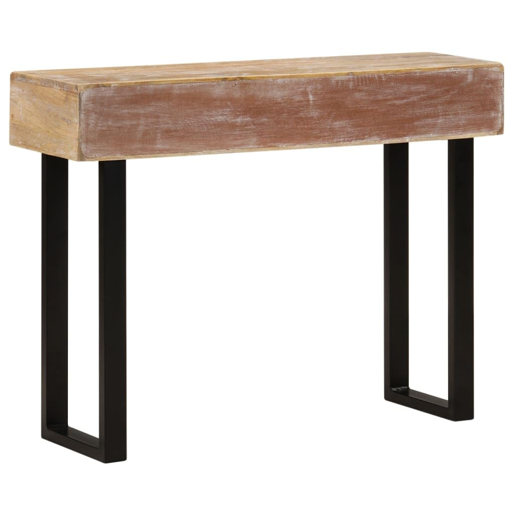 Foto 5 pulgar | Mesa Consola Vidaxl Industrial De Mango Marrón 100x30x75 Cm - Venta Internacional.