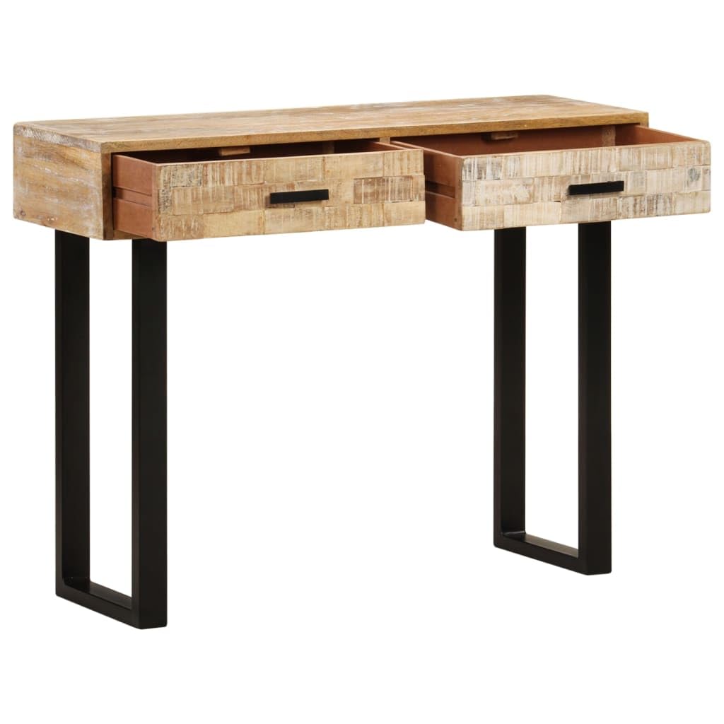 Foto 5 | Mesa Consola Vidaxl Industrial De Mango Marrón 100x30x75 Cm - Venta Internacional.