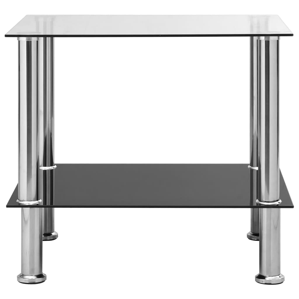 Foto 4 pulgar | Mesa Auxiliar Vidaxl De Vidrio Templado Transparente De 2 Niveles - Venta Internacional.