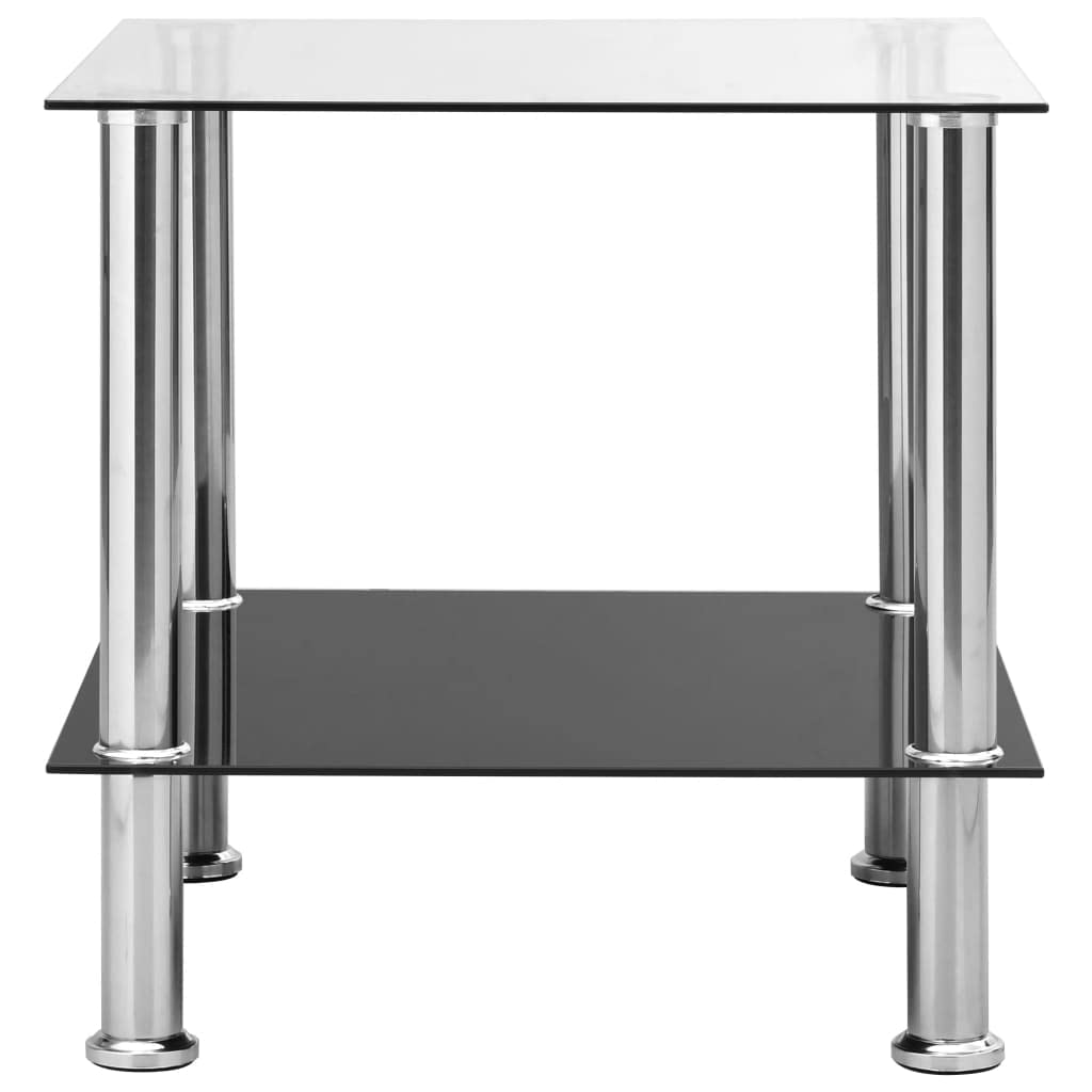 Foto 6 | Mesa Auxiliar Vidaxl De Vidrio Templado Transparente De 2 Niveles - Venta Internacional.
