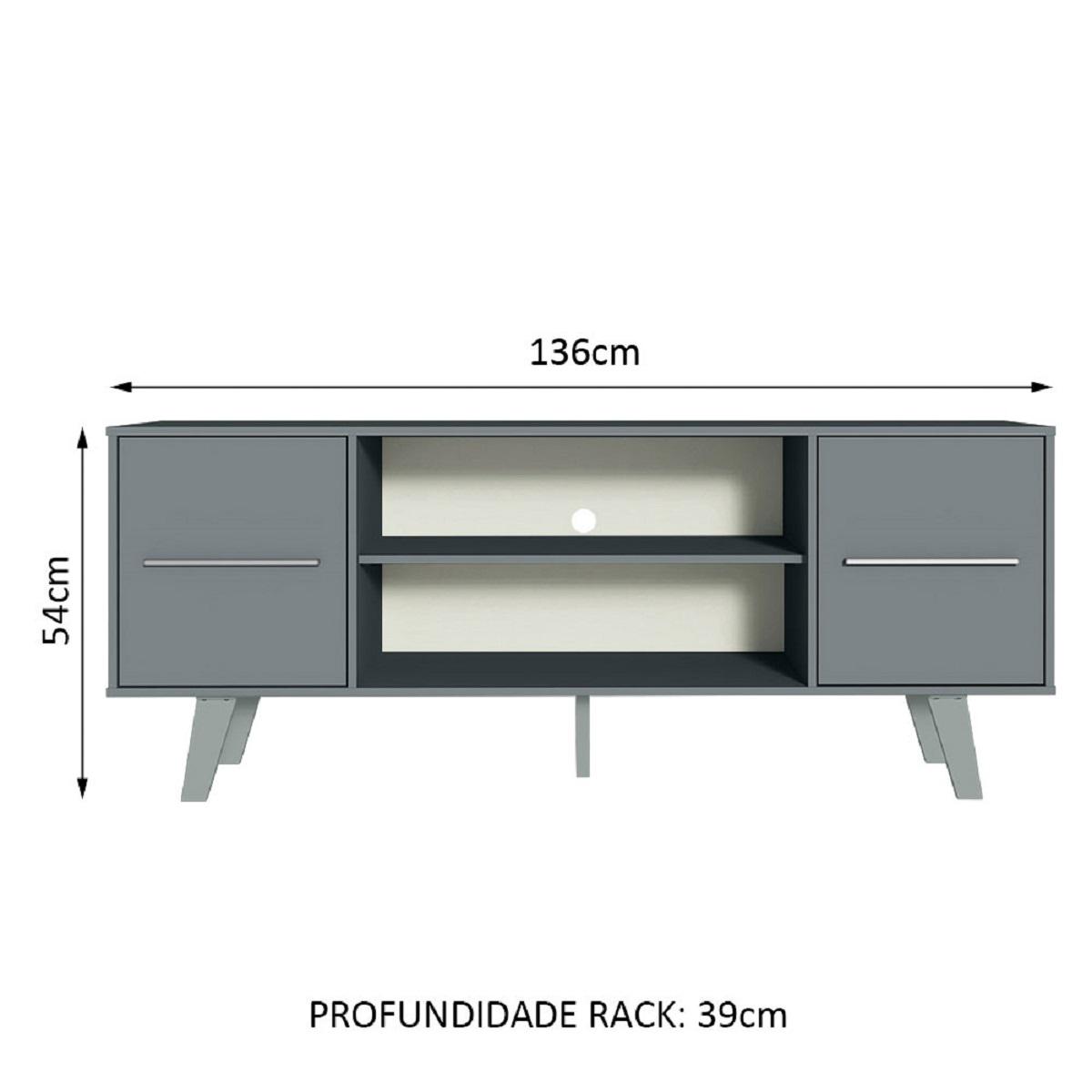 Foto 4 pulgar | Mueble para TV Alameda Madesa Copenhaguen 55'' color Gris