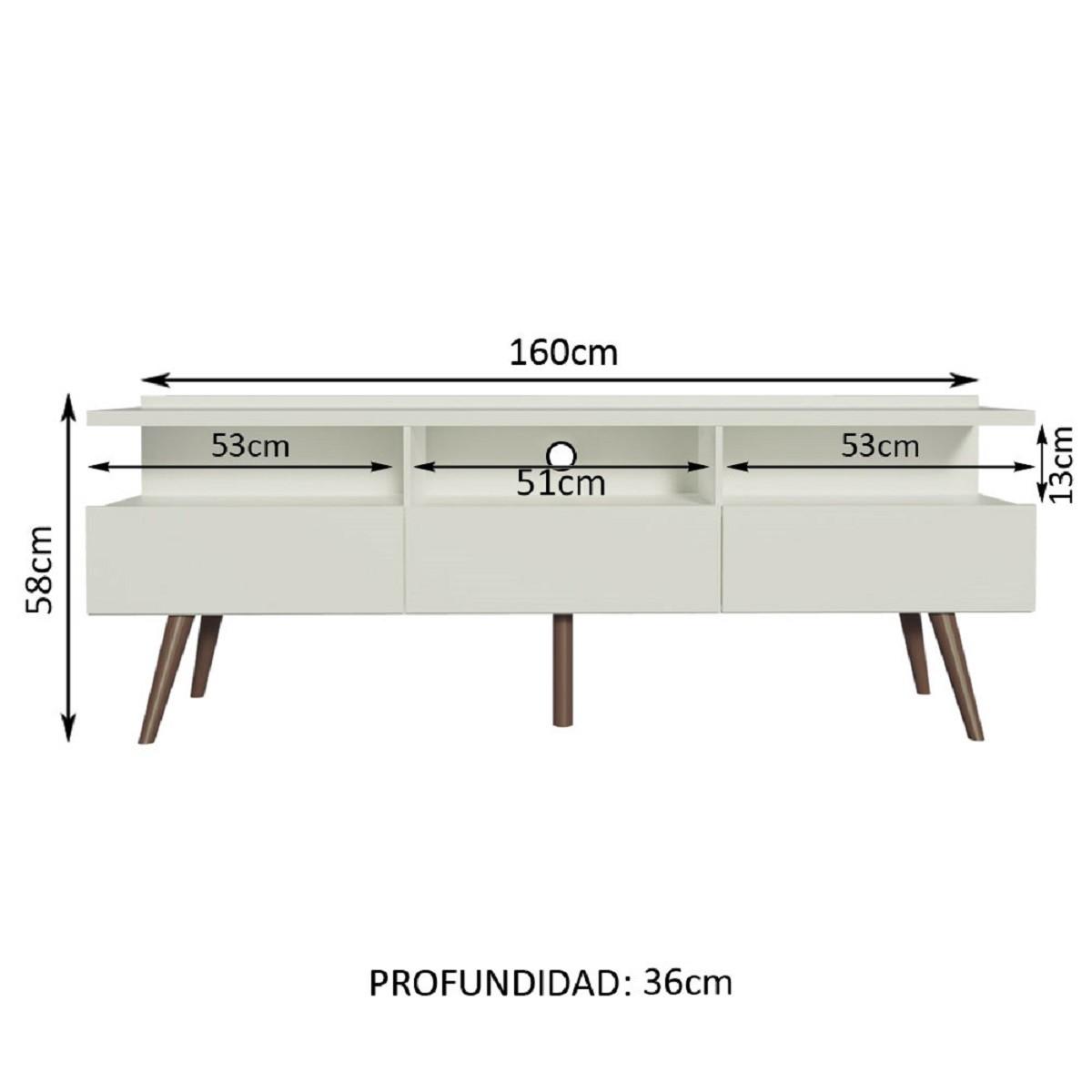 Foto 4 pulgar | Mueble para TV Madesa Londres Hasta 65'' color Blanco