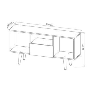 Foto 3 | Mesa Para Tv Hogare Mónaco Rustik