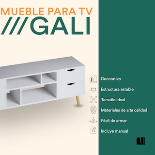 Foto 2 | Mesa para Tv Mubson Gali color Blanco