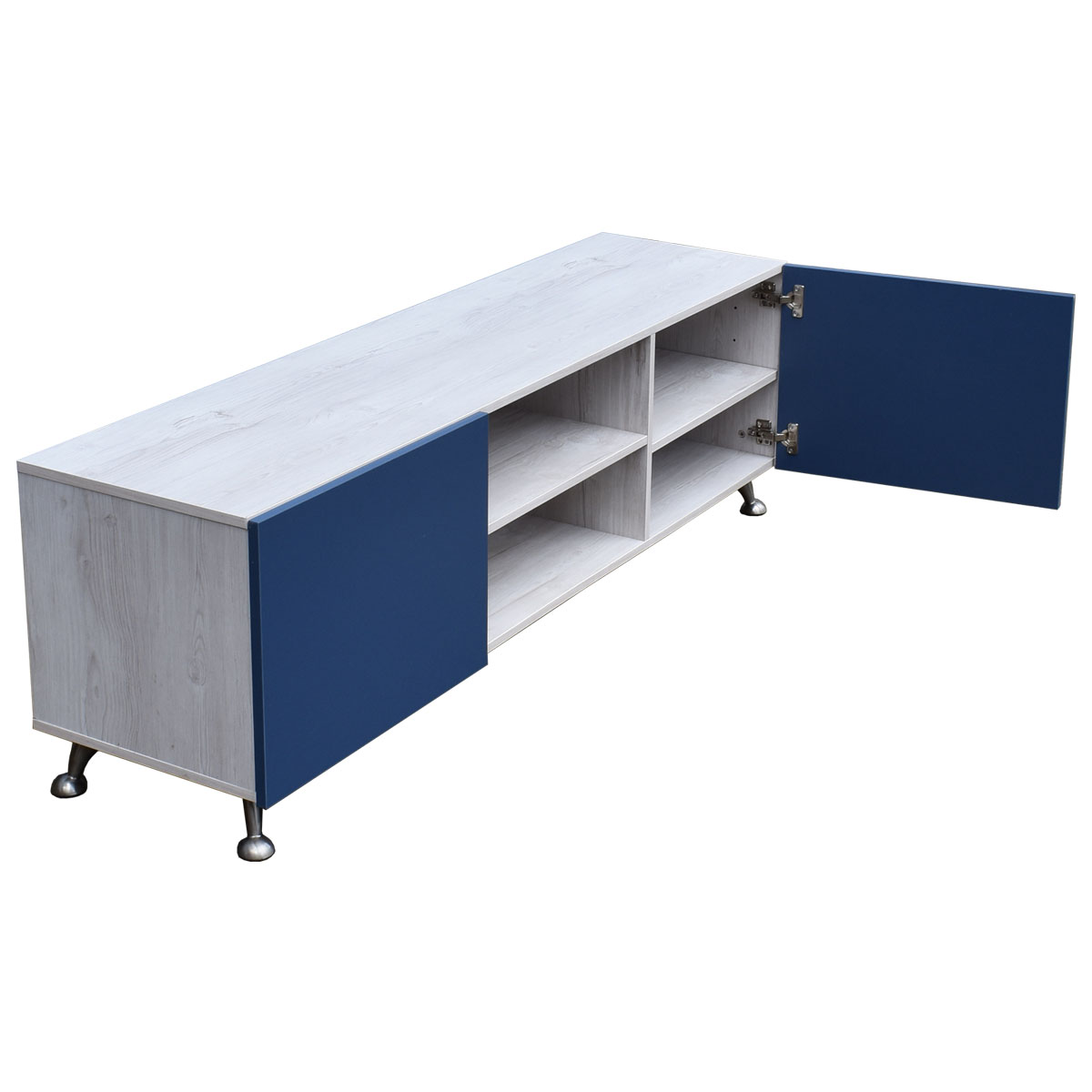 Foto 4 | Mesa Para Tv Italy Hogare color Blanco con Azul