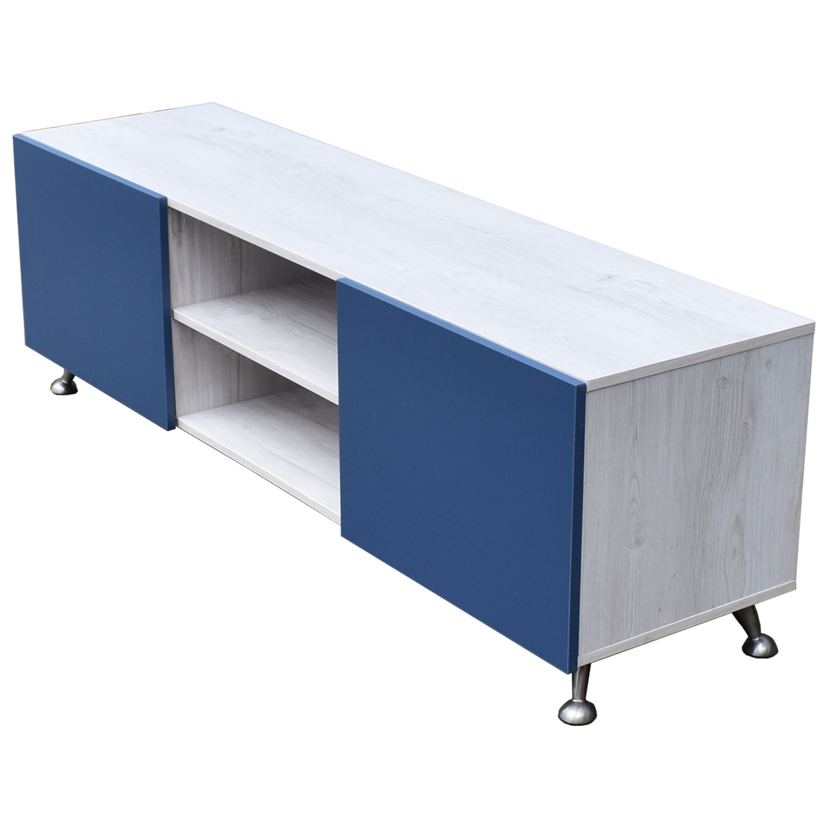 Foto 5 | Mesa Para Tv Italy Hogare color Blanco con Azul