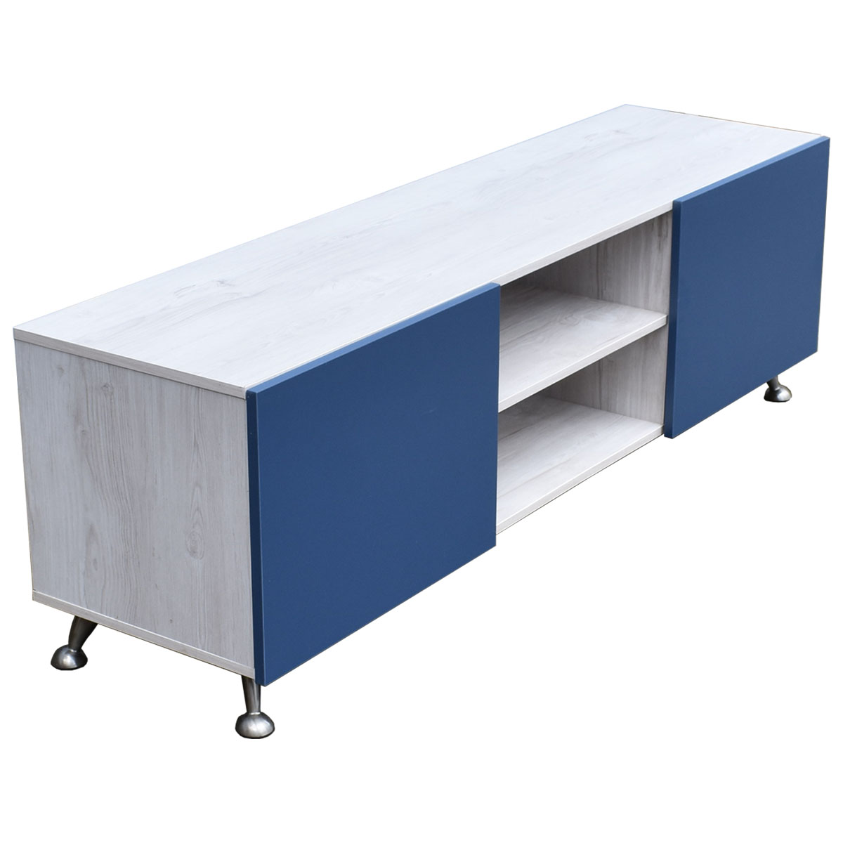 Foto 6 | Mesa Para Tv Italy Hogare color Blanco con Azul