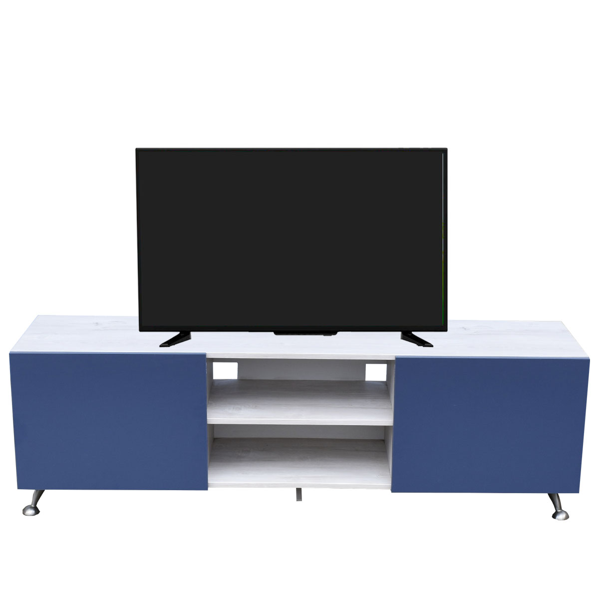 Foto 7 | Mesa Para Tv Italy Hogare color Blanco con Azul