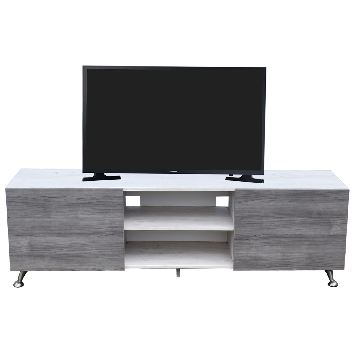 Foto 3 | Mesa Para Tv Italy Hogare color Blanco con Gris