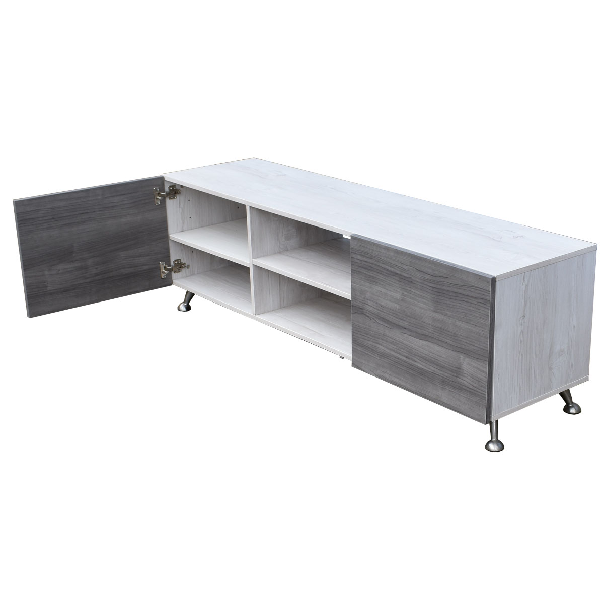 Foto 4 | Mesa Para Tv Italy Hogare color Blanco con Gris