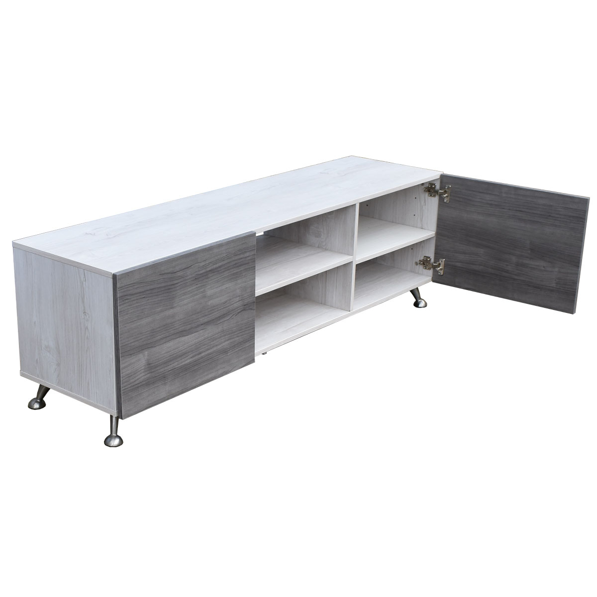 Foto 5 | Mesa Para Tv Italy Hogare color Blanco con Gris