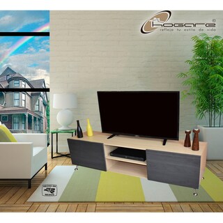 Foto 7 | Mesa para TV Hogare Italy color Gris Roble