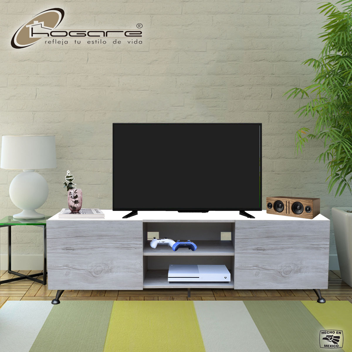 Foto 7 | Mesa para TV Hogare Italy color Blanco