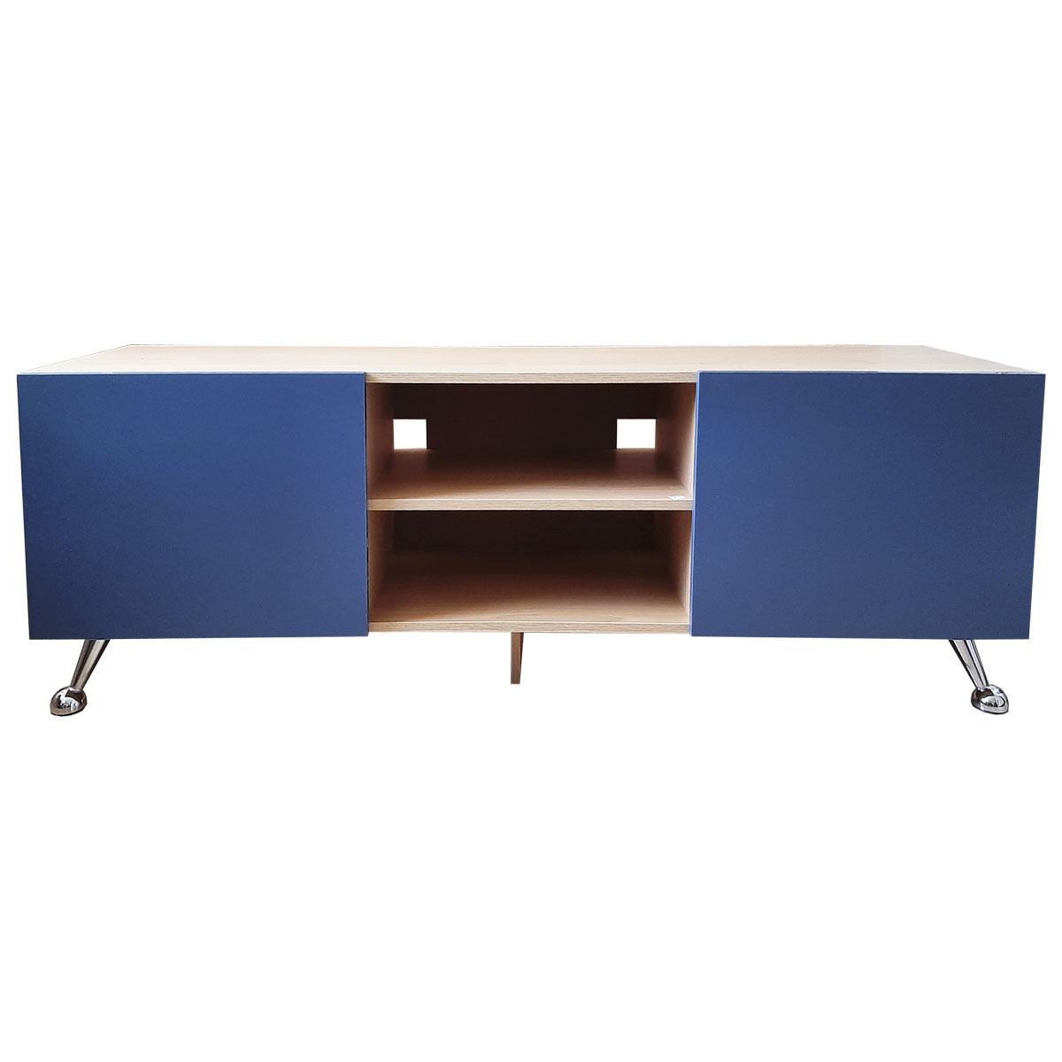 Mesa Para Tv Italy Hogare Roble color Azul