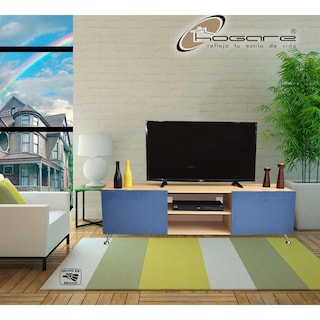 Foto 7 | Mesa Para Tv Italy Hogare Roble color Azul