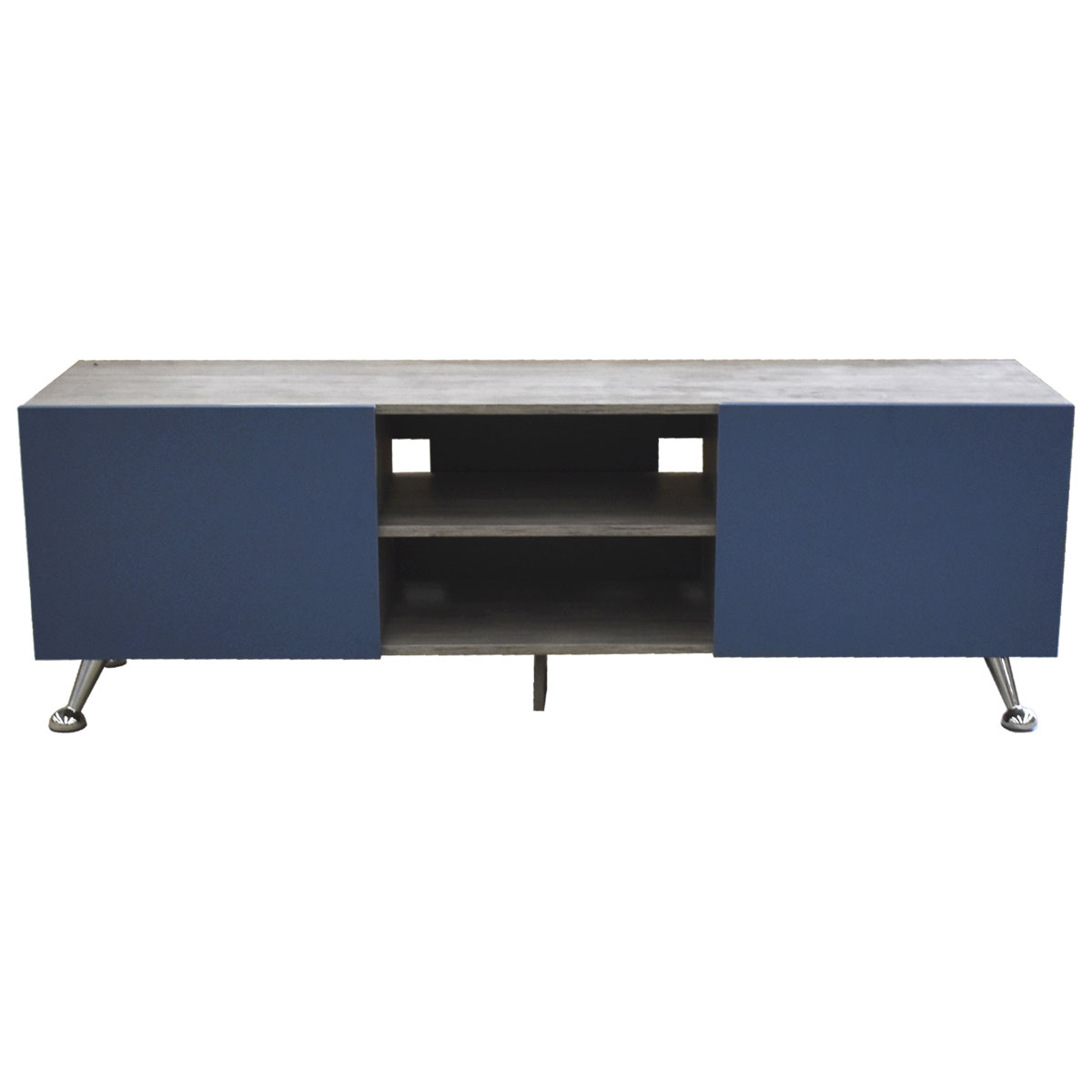 Mesa para TV Hogare Italy color Gris/azul