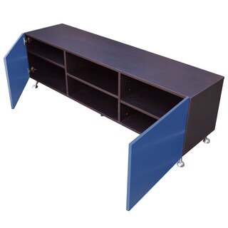Foto 4 | Mesa para TV Hogare Italy color Azul y Marrón