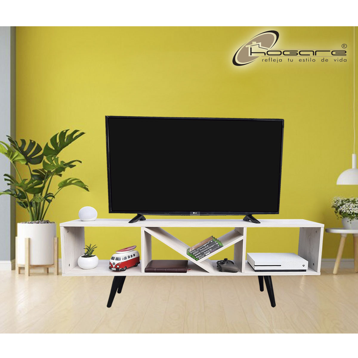 Foto 8 pulgar | Mesa para TV Hogare Smart Var 001 color Blanco