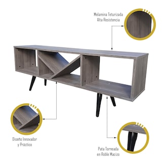 Foto 2 | Mesa para TV Hogare Smart Var 001 color Gris