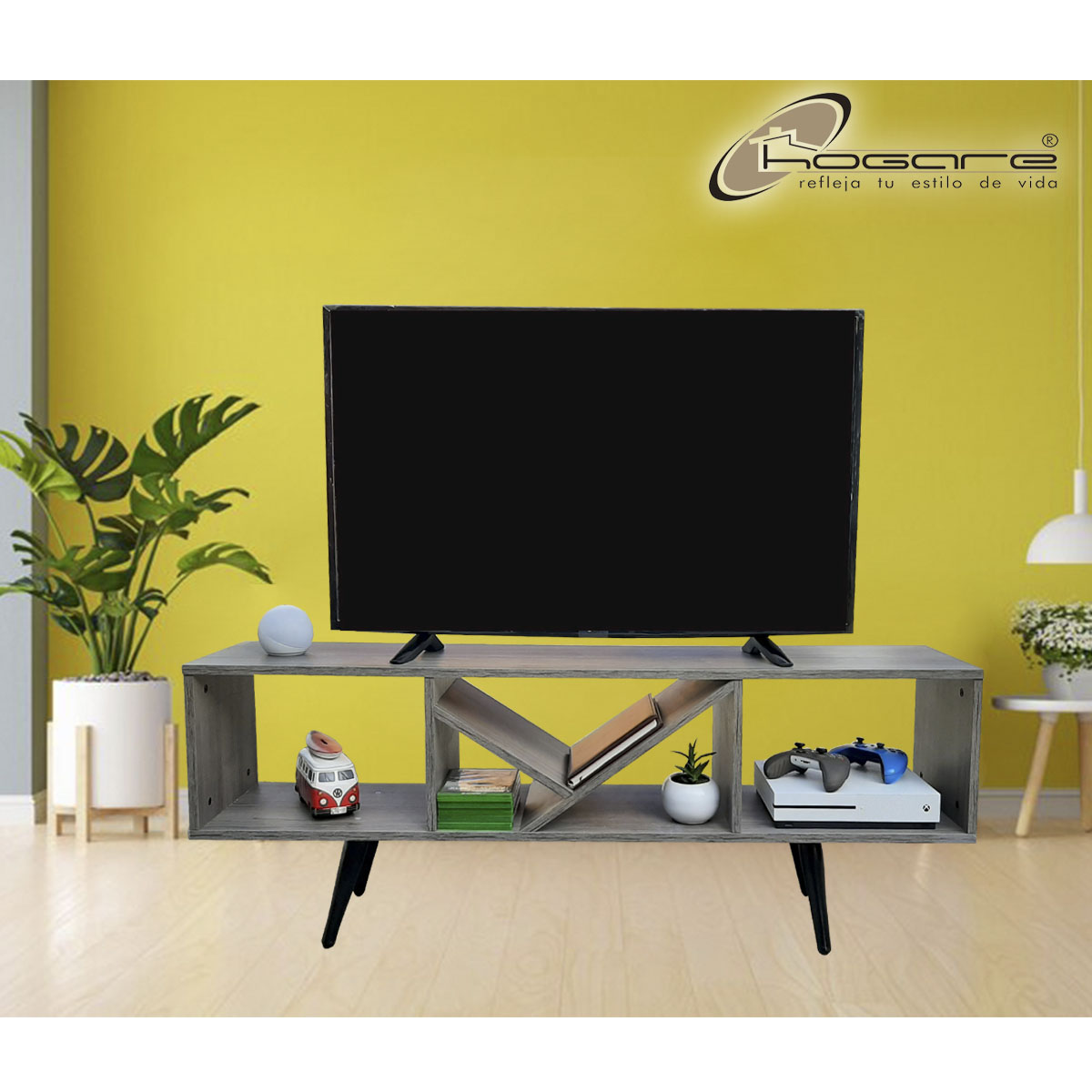 Foto 7 | Mesa para TV Hogare Smart Var 001 color Gris