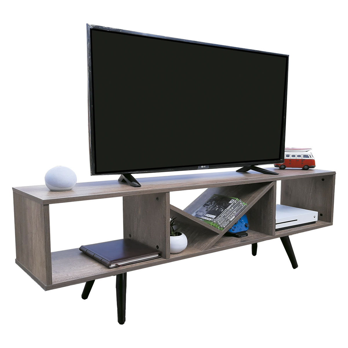 Foto 5 | Mesa para TV Hogare Smart Var 001 color Gris