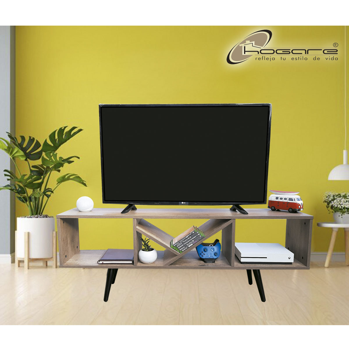 Foto 7 | Mesa para TV Hogare Smart Var 001 color Gris