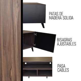 Foto 7 | Mesa para Pantalla Hogare Europa color Negro