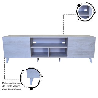 Foto 2 | Mesa para Pantalla Hogare Europa color Blanco