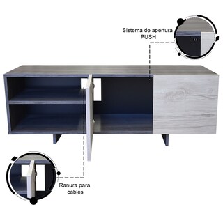 Foto 2 | Mesa para Pantalla Hogare Suecia color Blanco
