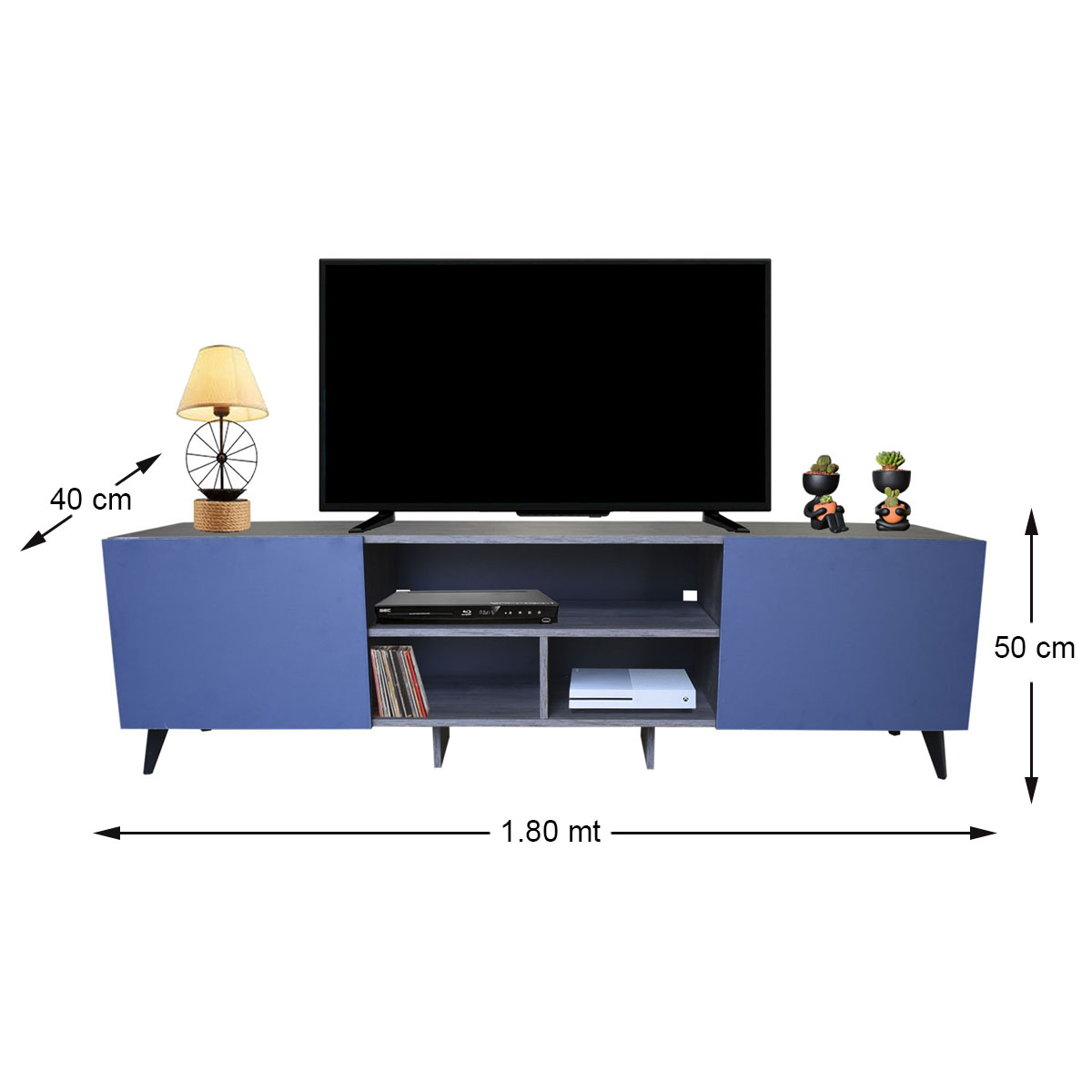 Foto 6 | Mesa para TV Hogare Europa Gris/Azul